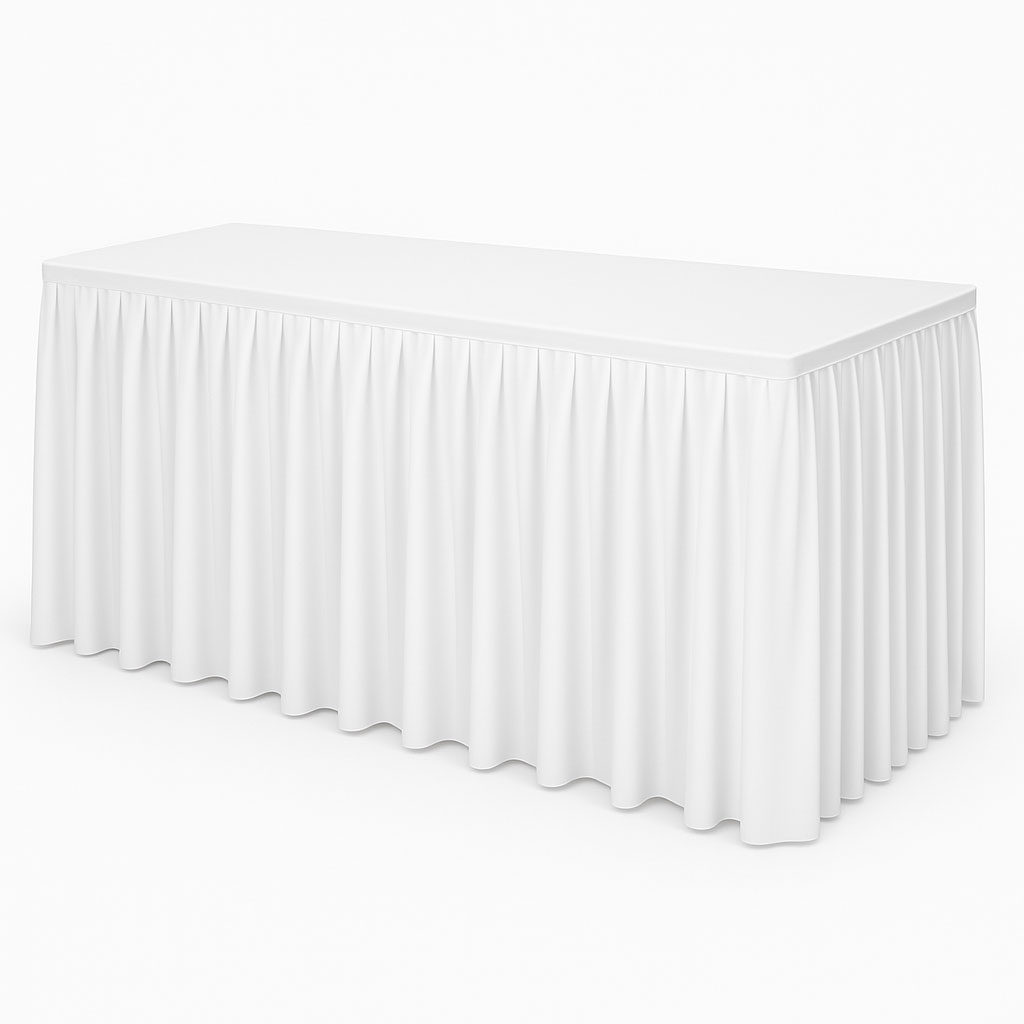 Bankett-Tischdecken mieten in Wien – elegante weiße Tischdecken.