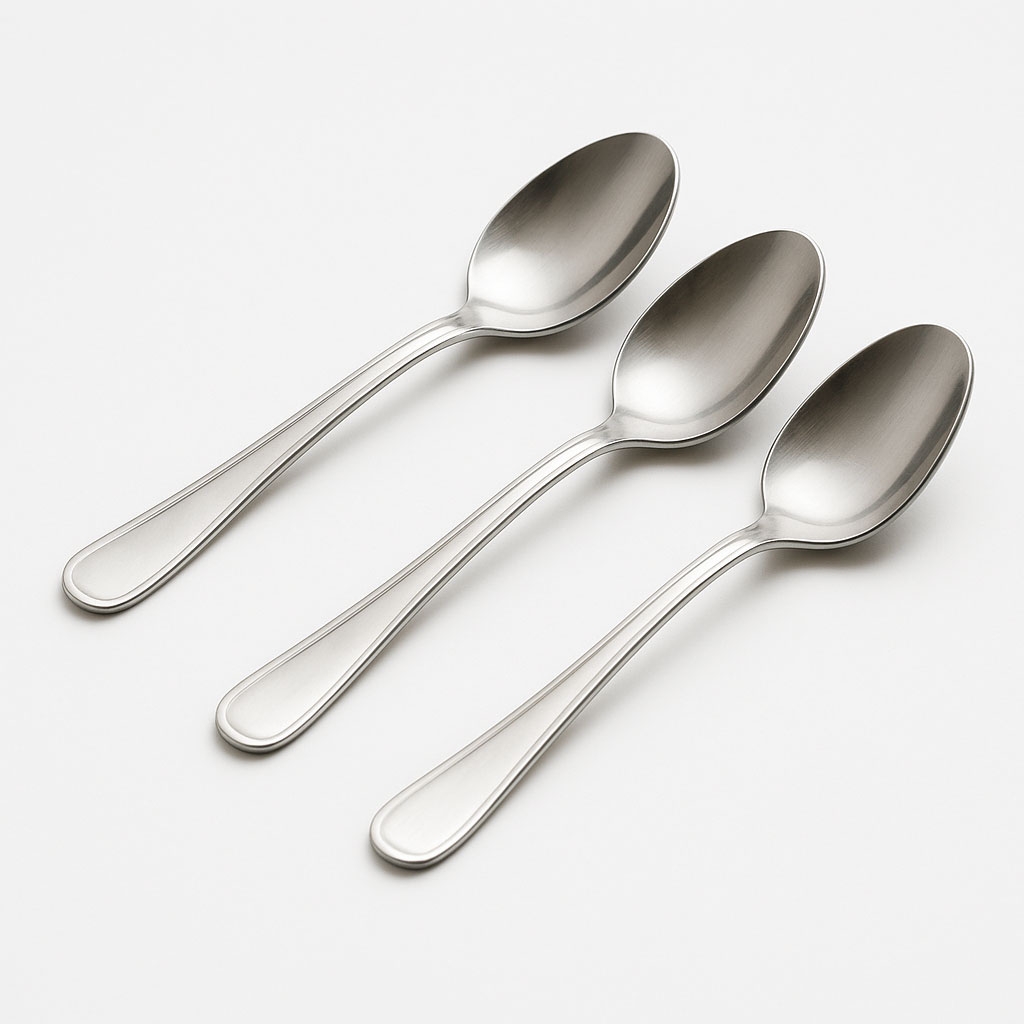 Kaffeelöffel mieten in Wien – klassische Edelstahl-Kaffeelöffel.