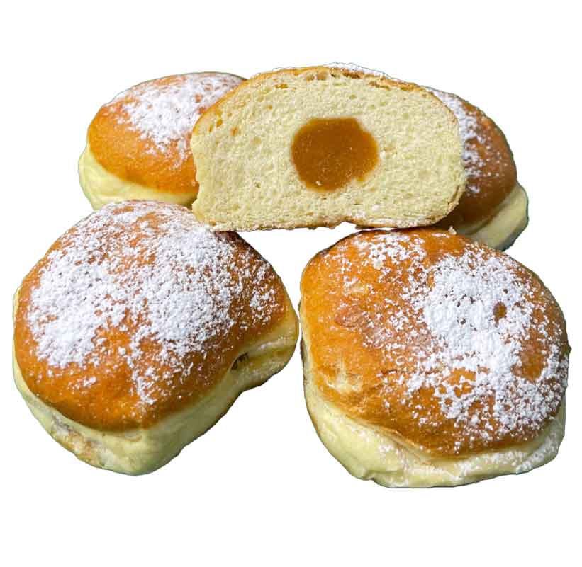 Mini-Faschingskrapfen – traditionell mit Marmelade gefüllt, in Fingerfood-Größe. Erhältlich während der Faschingszeit, ideal fürs Büro oder süße Pausen im Meeting