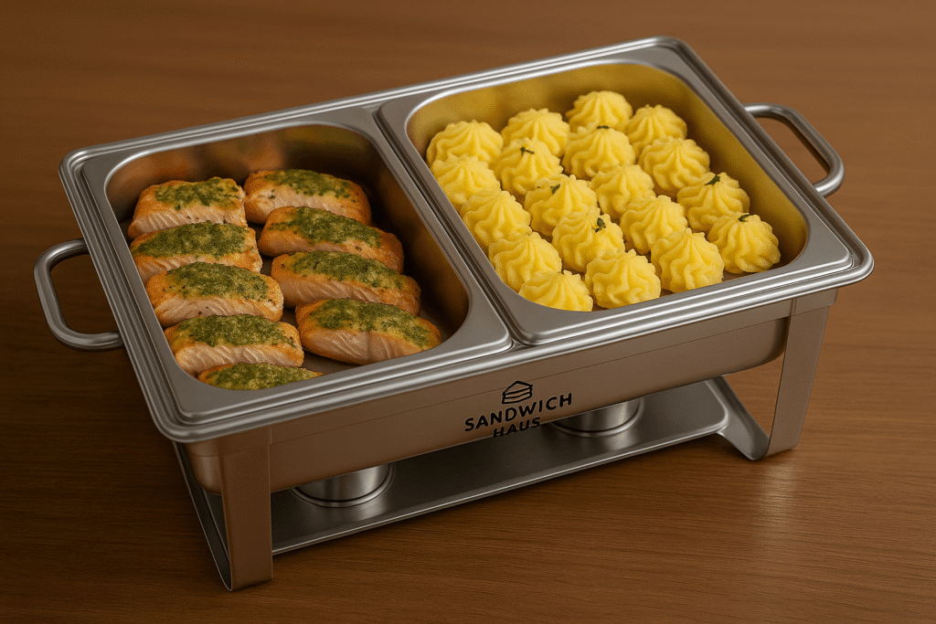 Lachs in Kräuterkruste mit Herzoginkartoffeln – leicht & edel.