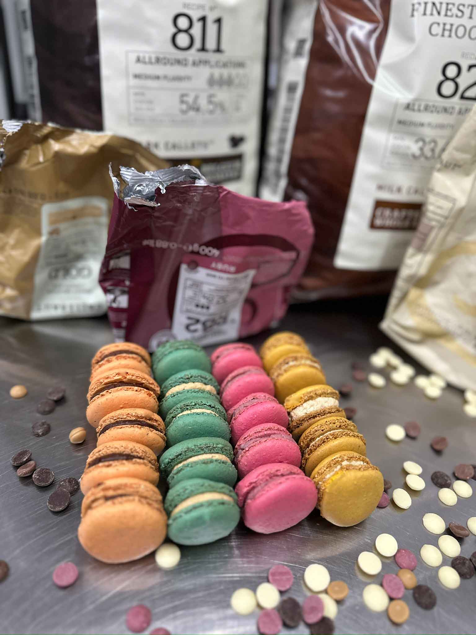 Macarons selber machen mit Schokoladen