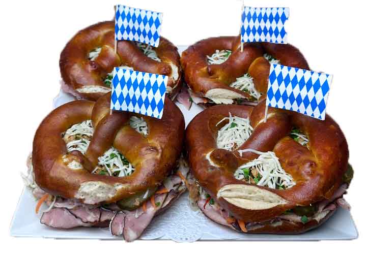 Riesen Brezel Sandwich für Oktoberfest